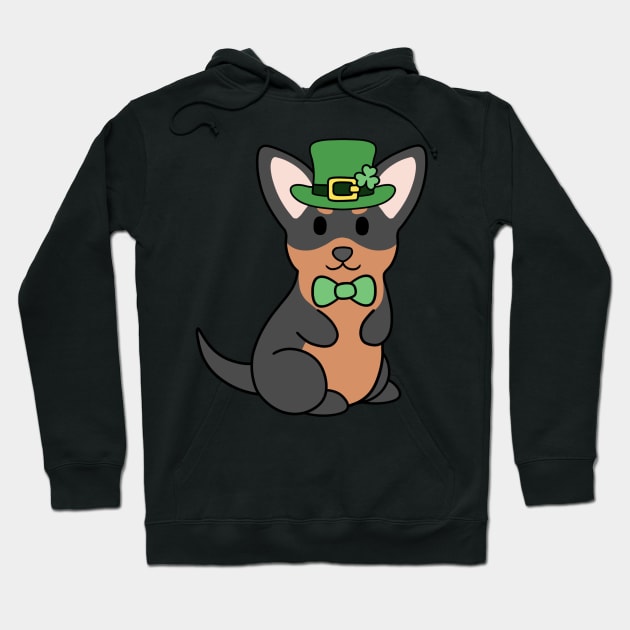 St Patrick Black and Tan Chihuahua Hoodie by BiscuitSnack